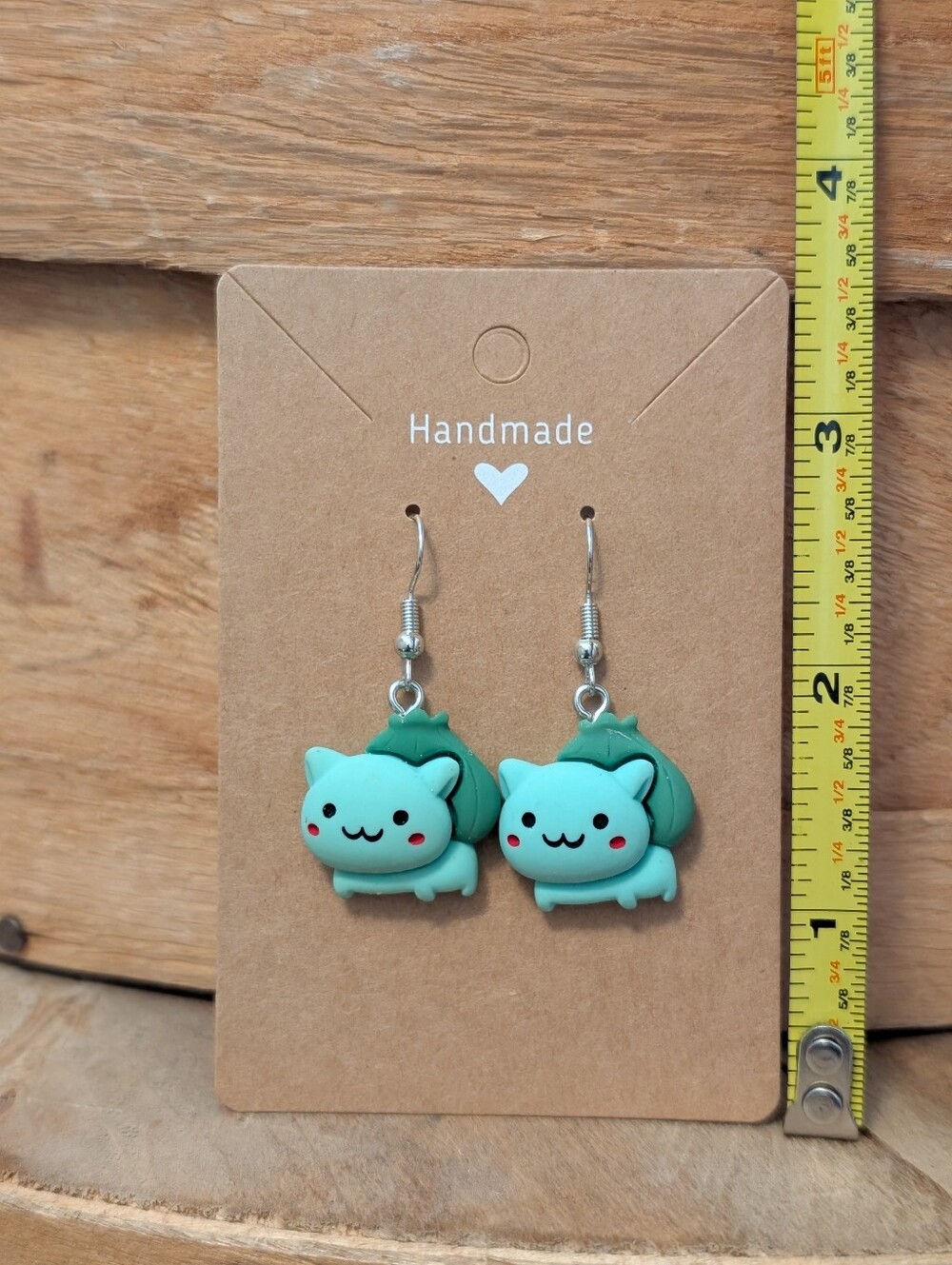 Anime Pokemon Bulbasaur Earrings NEW